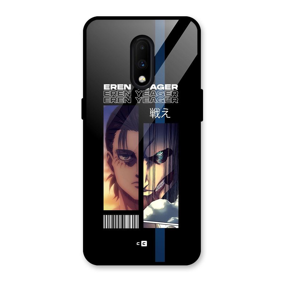 Eren Yeager Angry Glass Back Case for OnePlus 7