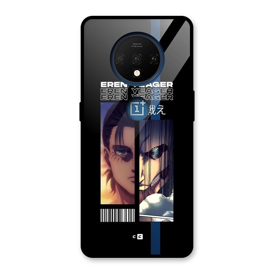 Eren Yeager Angry Glass Back Case for OnePlus 7T