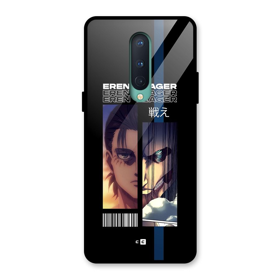 Eren Yeager Angry Glass Back Case for OnePlus 8