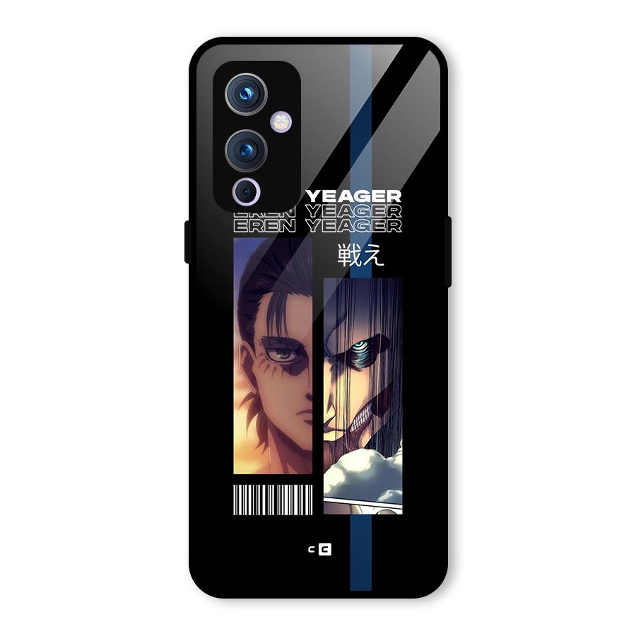 Eren Yeager Angry Glass Back Case for OnePlus 9