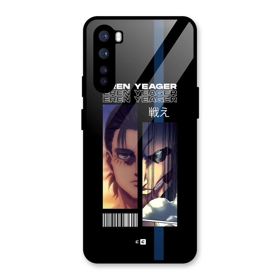 Eren Yeager Angry Glass Back Case for OnePlus Nord