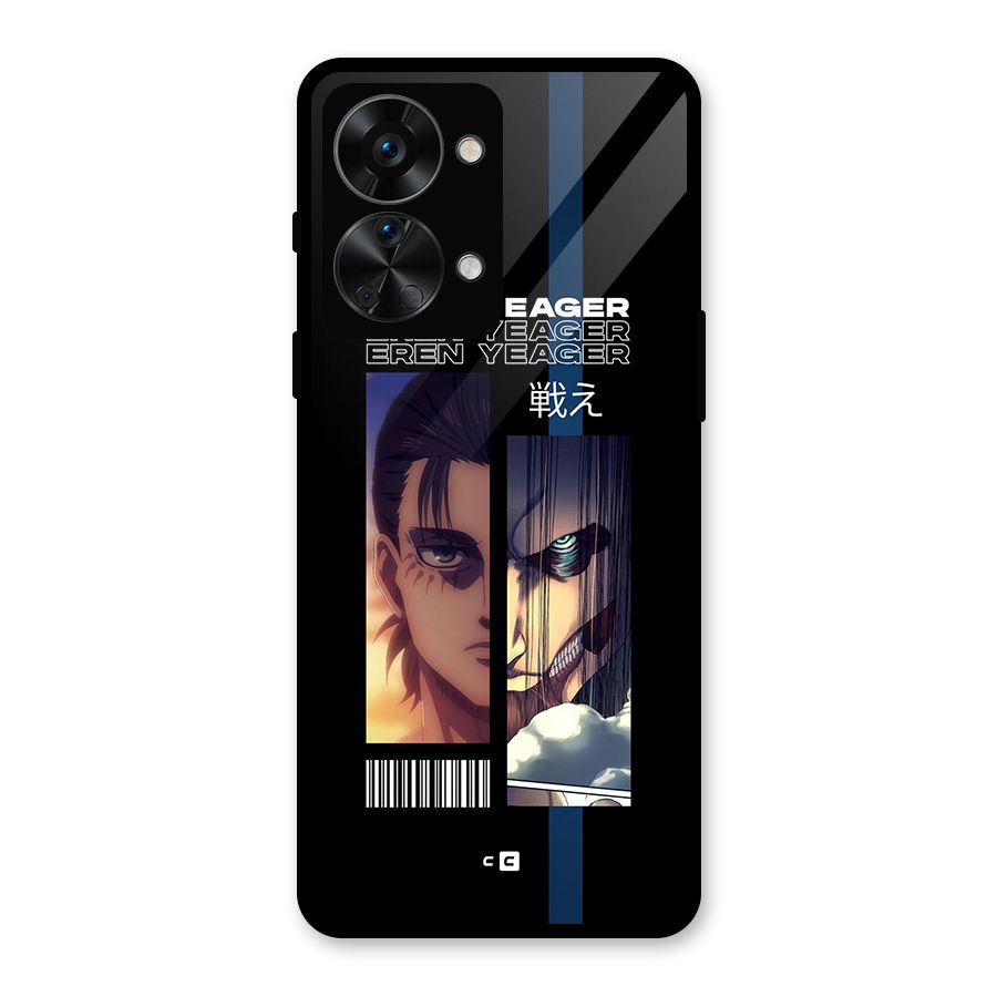 Eren Yeager Angry Glass Back Case for OnePlus Nord 2T