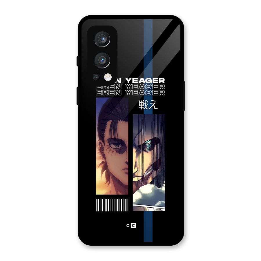 Eren Yeager Angry Glass Back Case for OnePlus Nord 2 5G