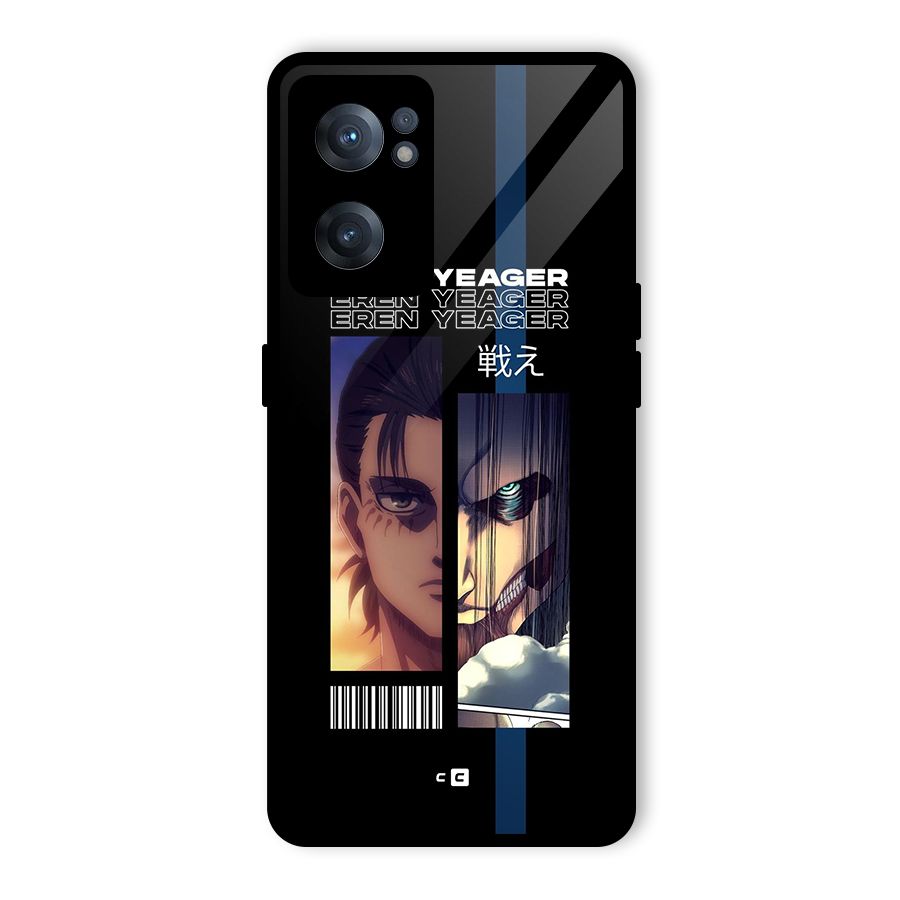Eren Yeager Angry Glass Back Case for OnePlus Nord CE 2 5G
