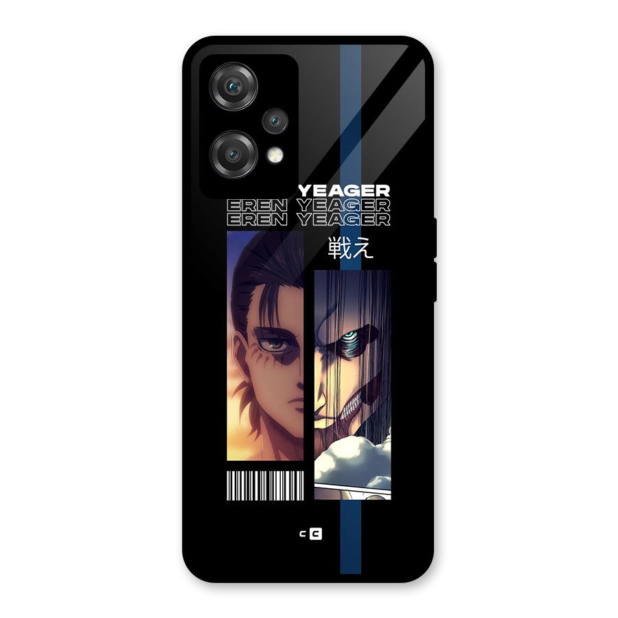 Eren Yeager Angry Glass Back Case for OnePlus Nord CE 2 Lite 5G