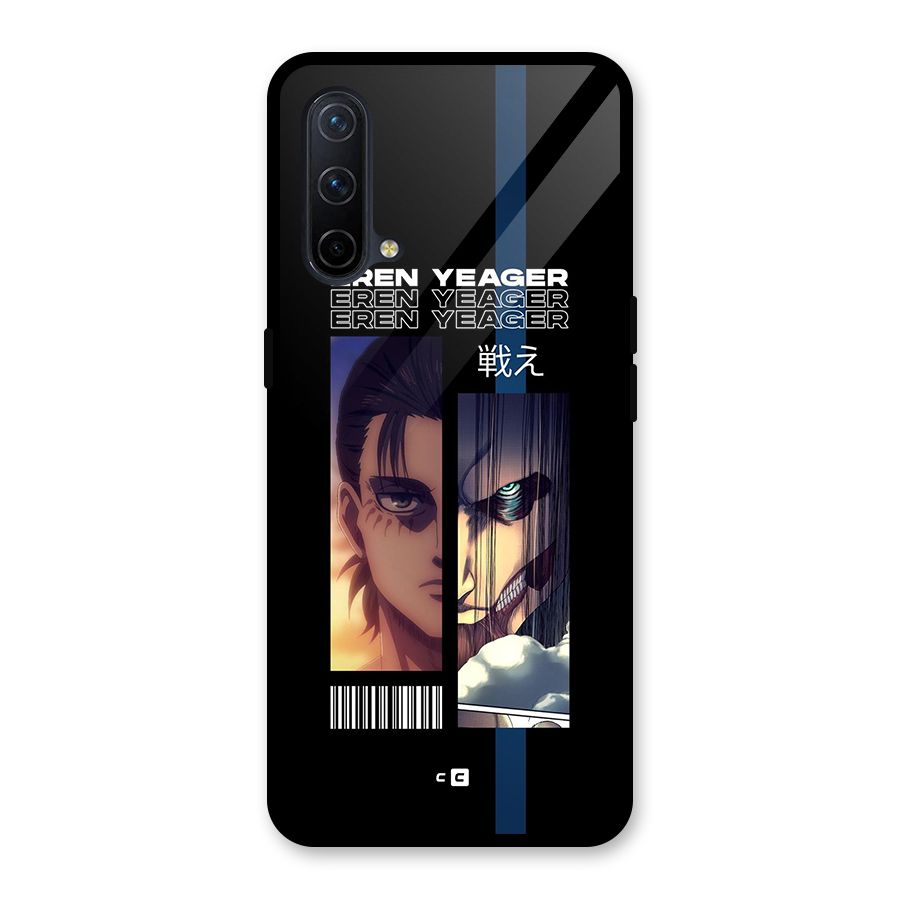 Eren Yeager Angry Glass Back Case for OnePlus Nord CE 5G