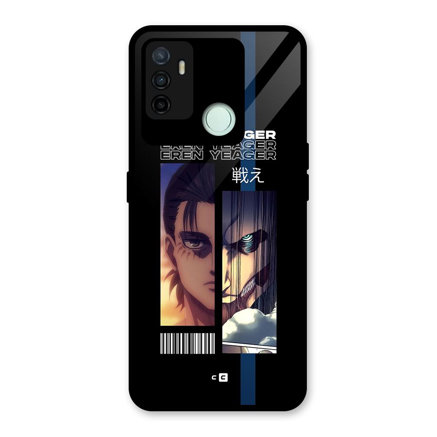 Eren Yeager Angry Glass Back Case for Oppo A53