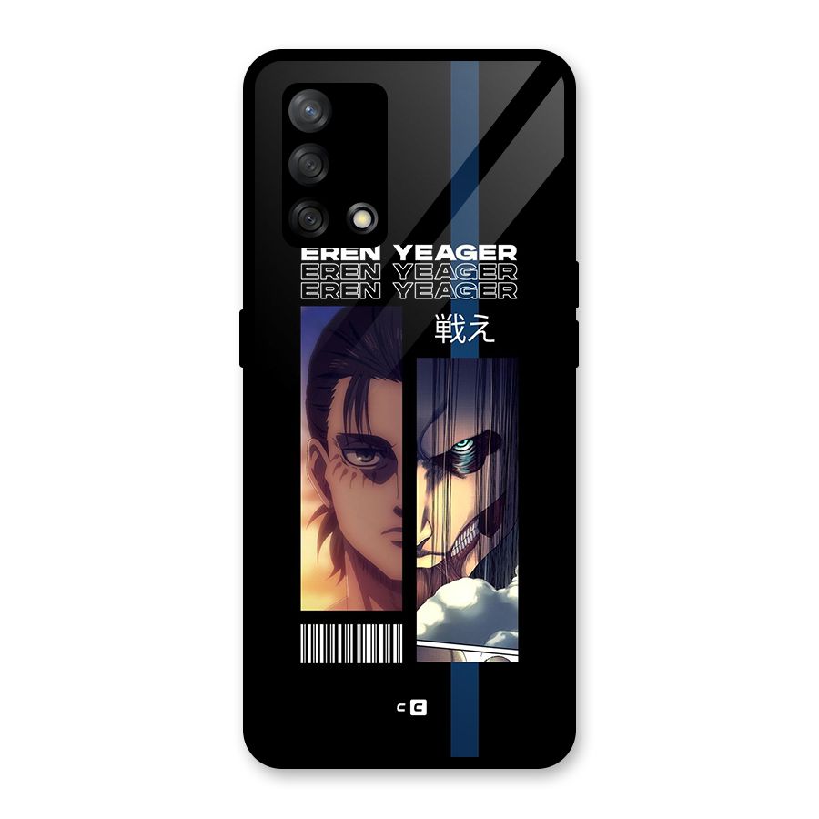 Eren Yeager Angry Glass Back Case for Oppo F19