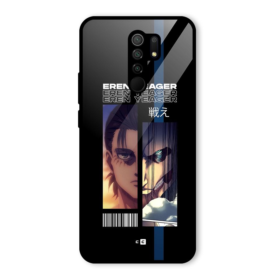 Eren Yeager Angry Glass Back Case for Poco M2