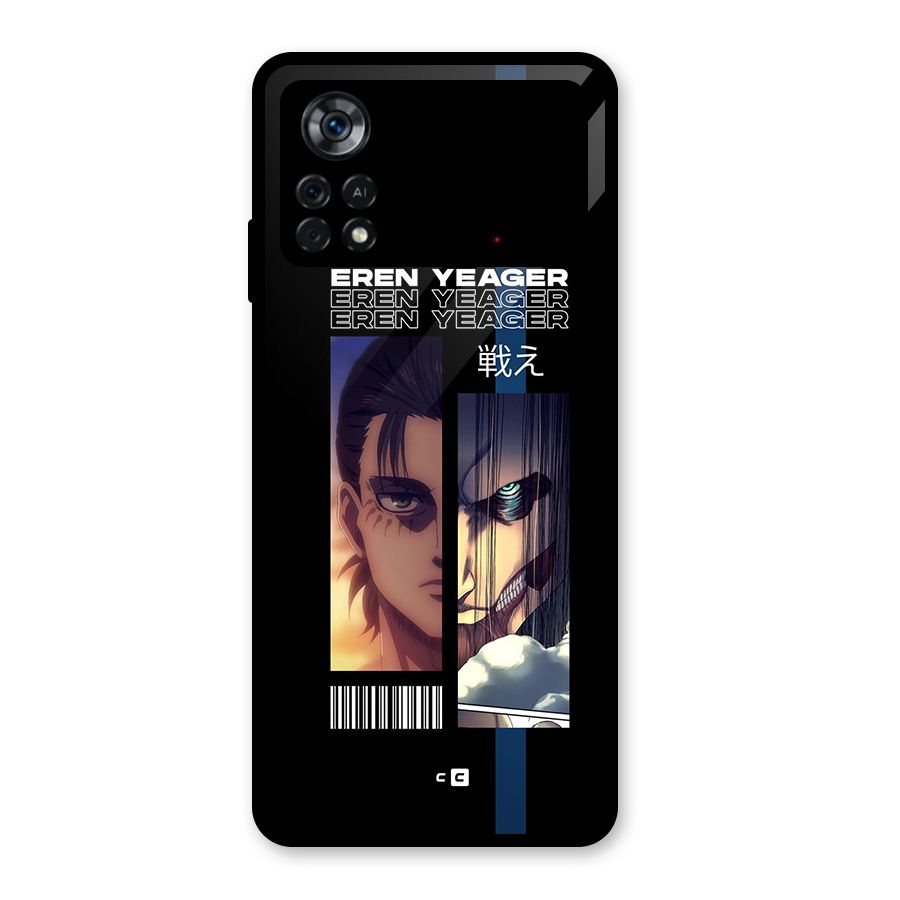 Eren Yeager Angry Glass Back Case for Poco X4 Pro 5G