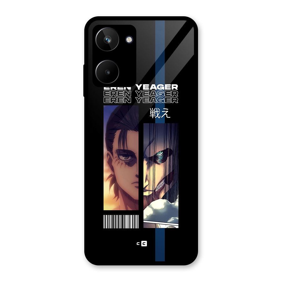 Eren Yeager Angry Glass Back Case for Realme 10