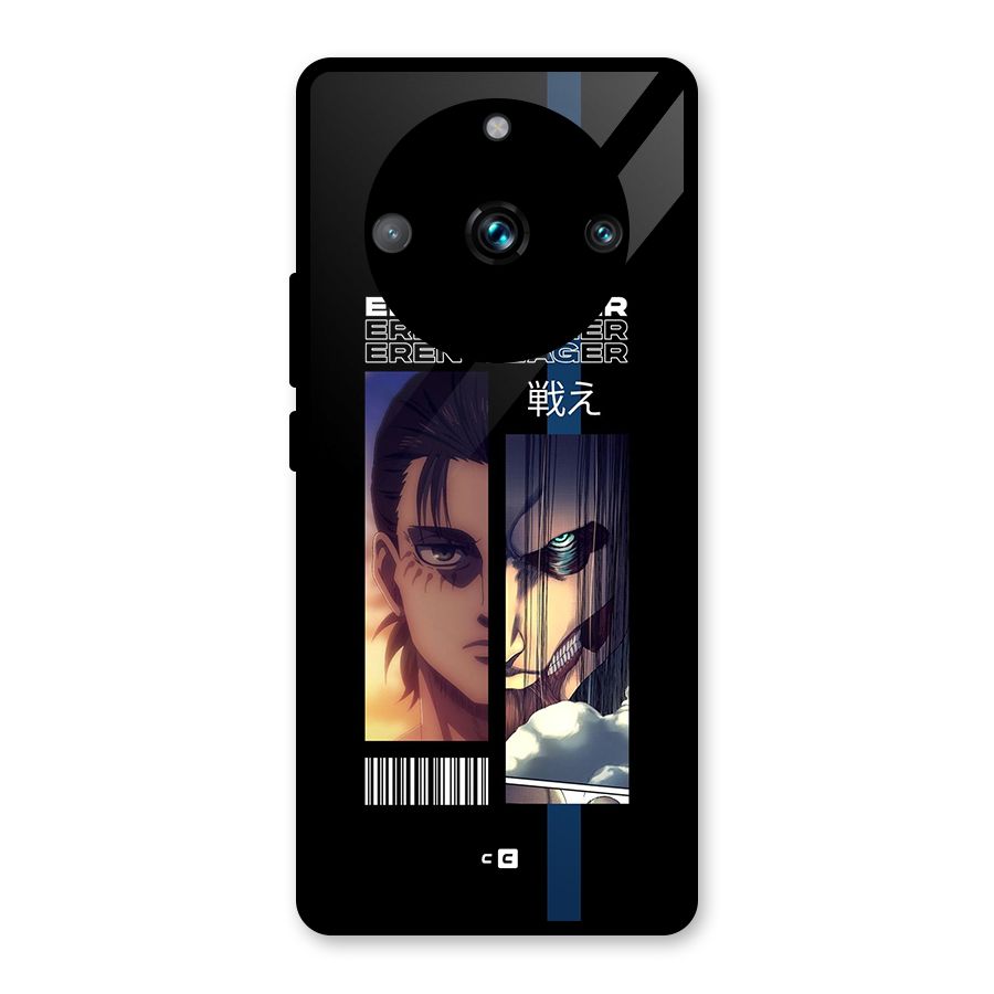 Eren Yeager Angry Glass Back Case for Realme 11 Pro Plus