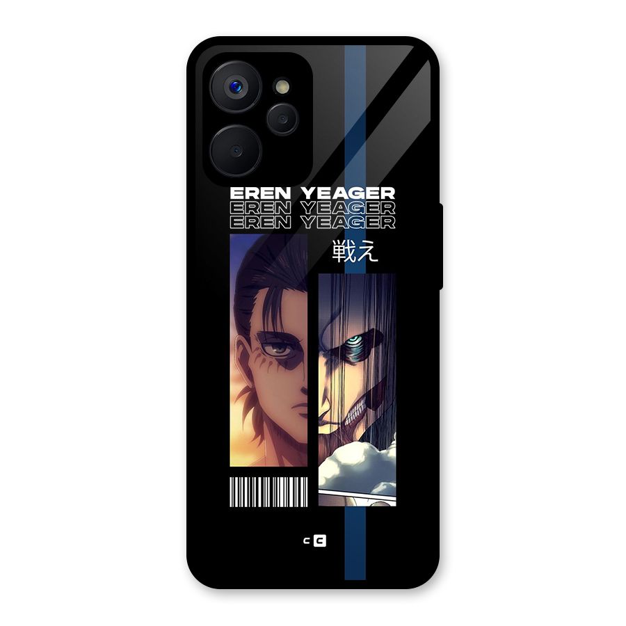 Eren Yeager Angry Glass Back Case for Realme 9i 5G