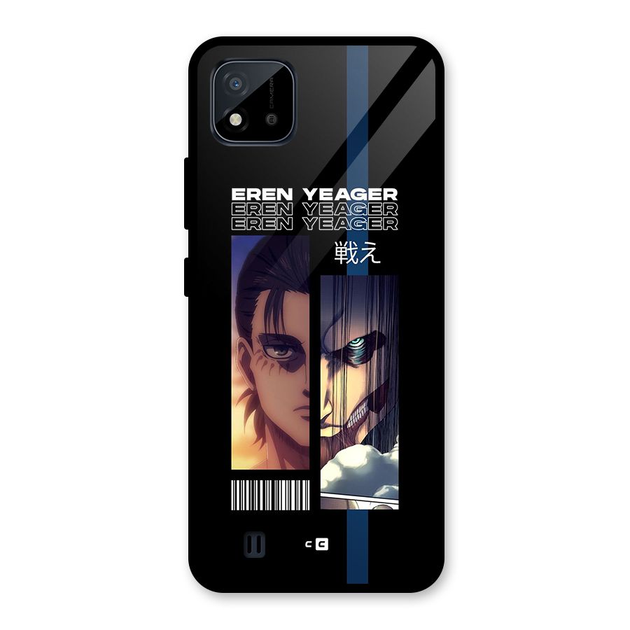 Eren Yeager Angry Glass Back Case for Realme C11 2021
