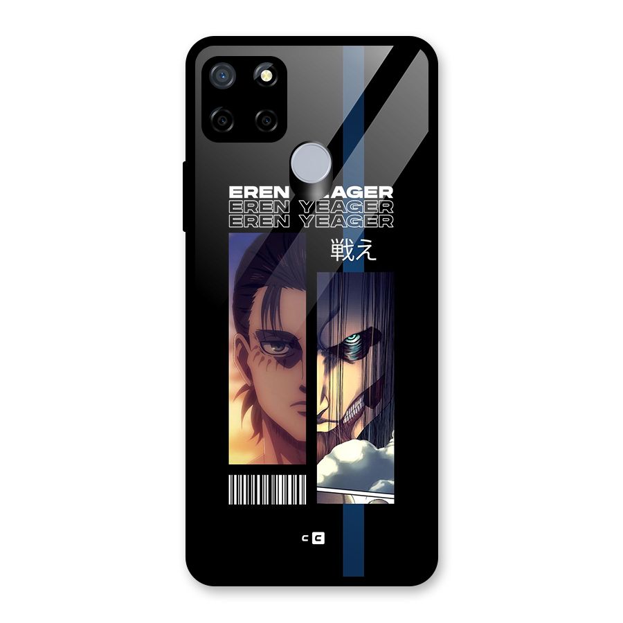 Eren Yeager Angry Glass Back Case for Realme Narzo 20
