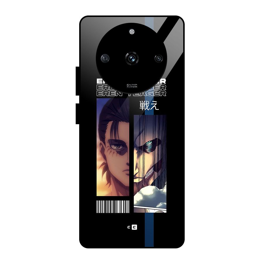 Eren Yeager Angry Glass Back Case for Realme Narzo 60 5G
