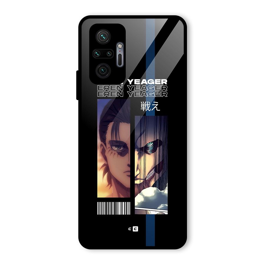 Eren Yeager Angry Glass Back Case for Redmi Note 10 Pro