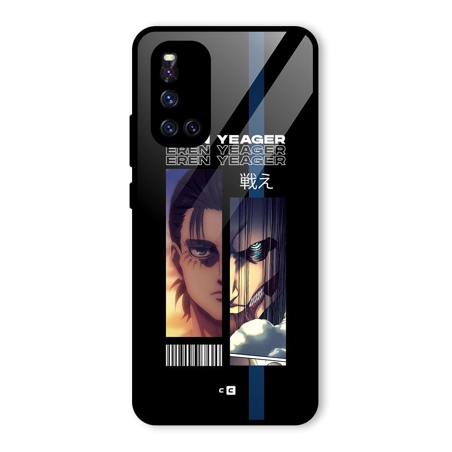 Eren Yeager Angry Glass Back Case for Vivo V19