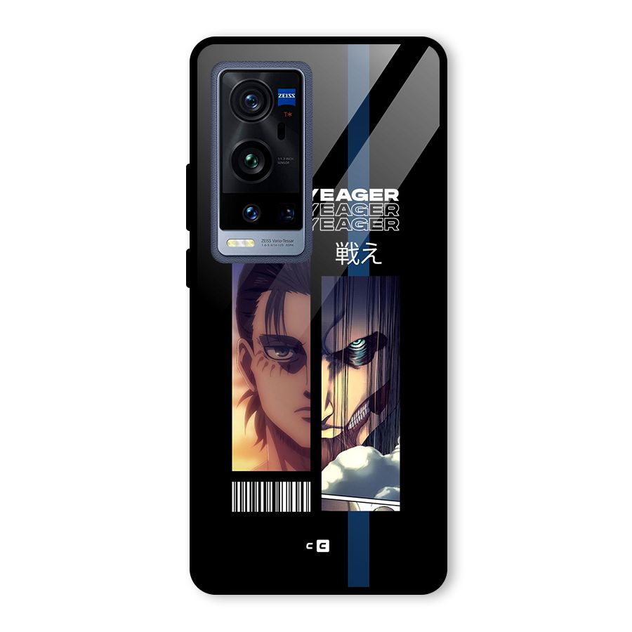 Eren Yeager Angry Glass Back Case for Vivo X60 Pro Plus