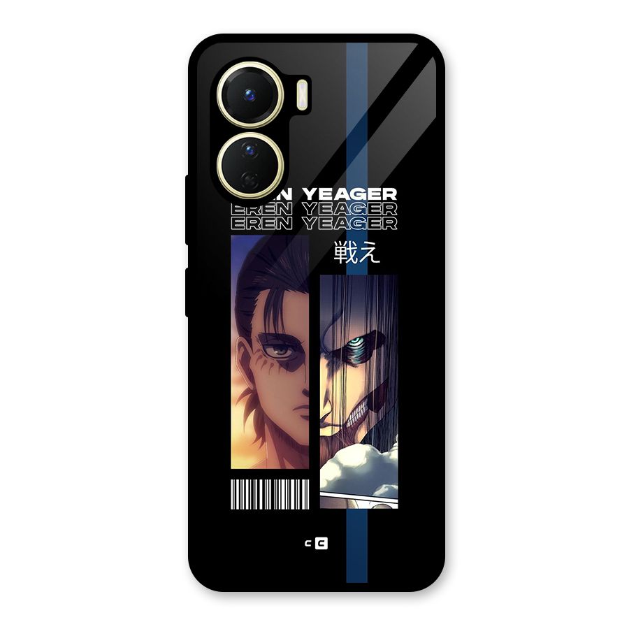 Eren Yeager Angry Glass Back Case for Vivo Y16