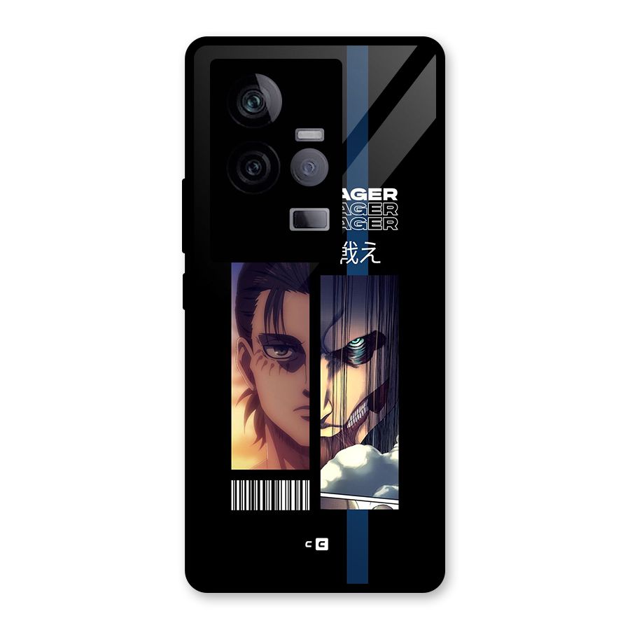 Eren Yeager Angry Glass Back Case for Vivo iQOO 11 5G
