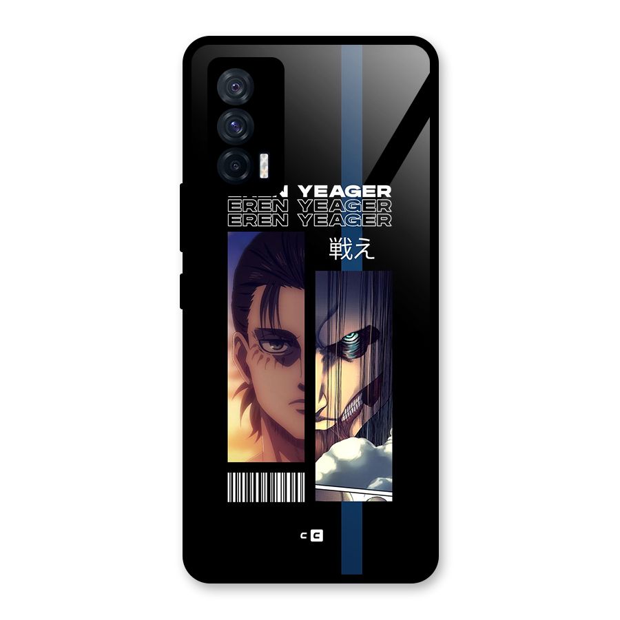 Eren Yeager Angry Glass Back Case for Vivo iQOO 7 5G
