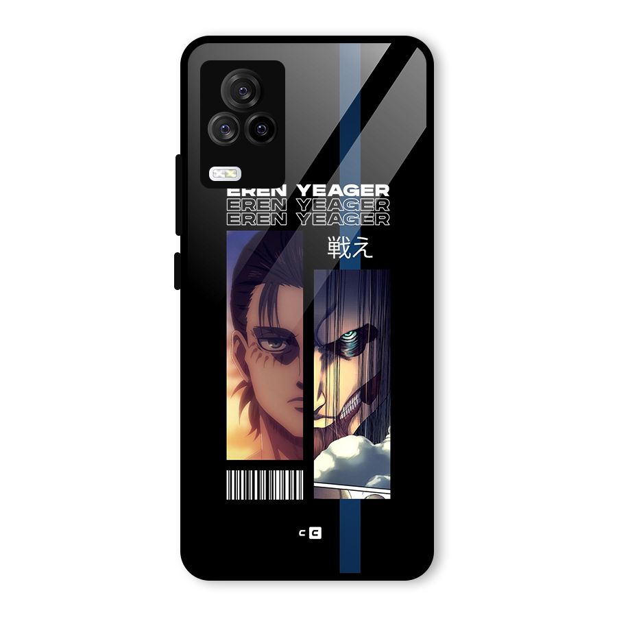 Eren Yeager Angry Glass Back Case for Vivo iQOO 7 Legend 5G