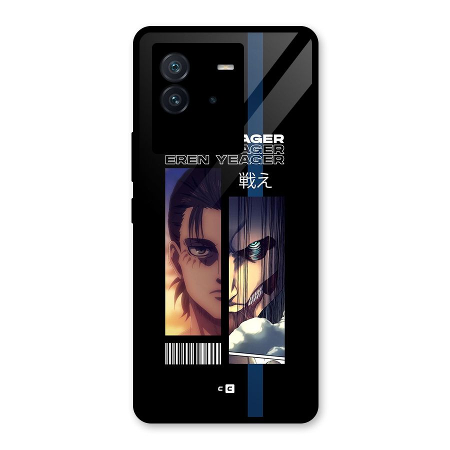 Eren Yeager Angry Glass Back Case for Vivo iQOO Neo 6 5G