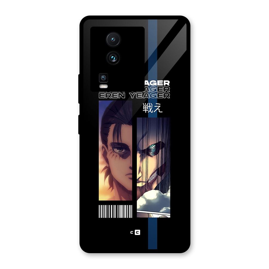 Eren Yeager Angry Glass Back Case for Vivo iQOO Neo 7 Pro