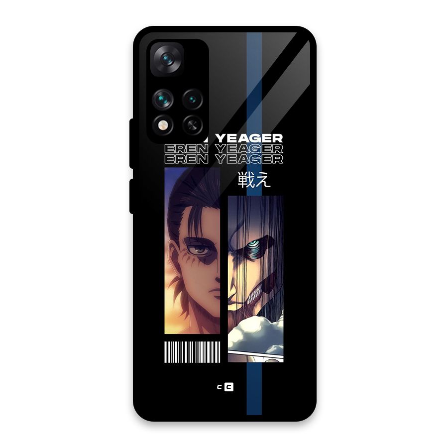 Eren Yeager Angry Glass Back Case for Xiaomi 11i HyperCharge 5G