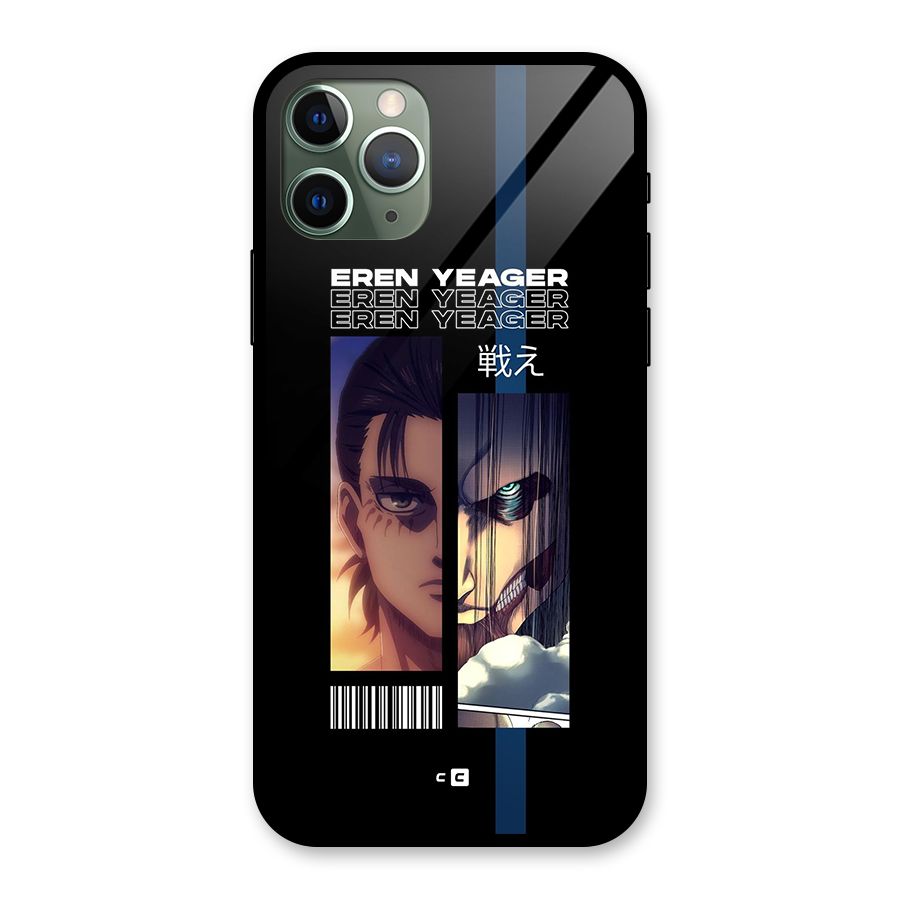 Eren Yeager Angry Glass Back Case for iPhone 11 Pro