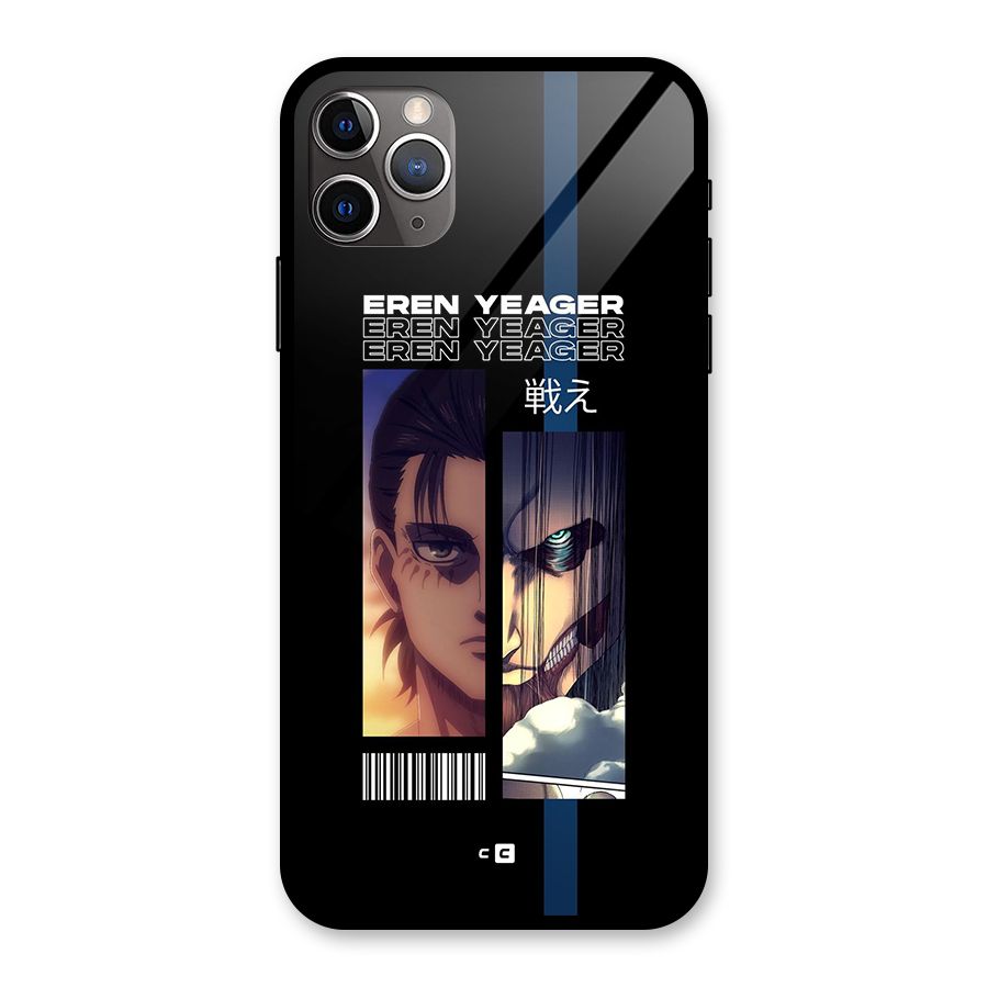 Eren Yeager Angry Glass Back Case for iPhone 11 Pro Max