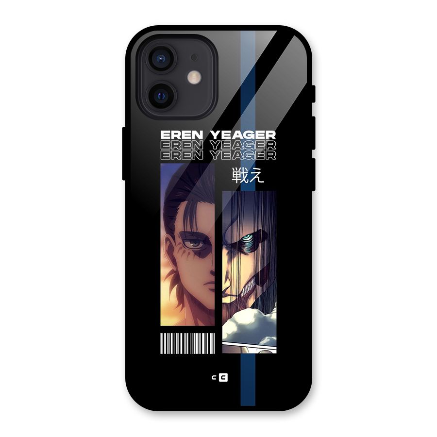 Eren Yeager Angry Glass Back Case for iPhone 12