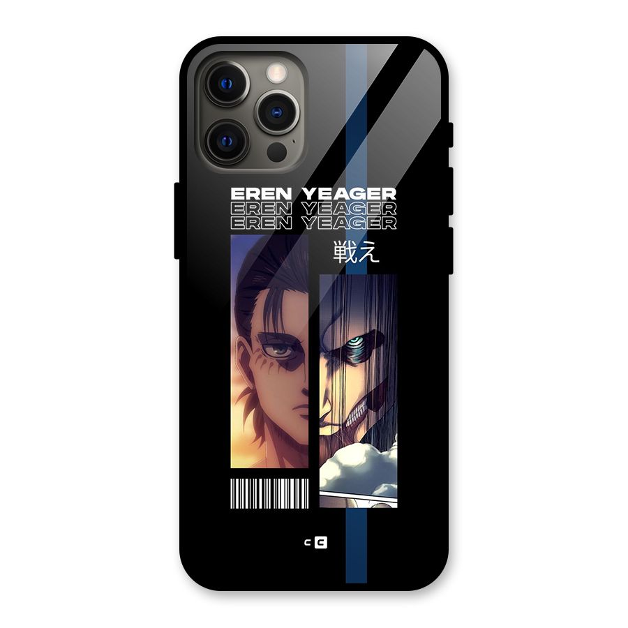 Eren Yeager Angry Glass Back Case for iPhone 12 Pro Max