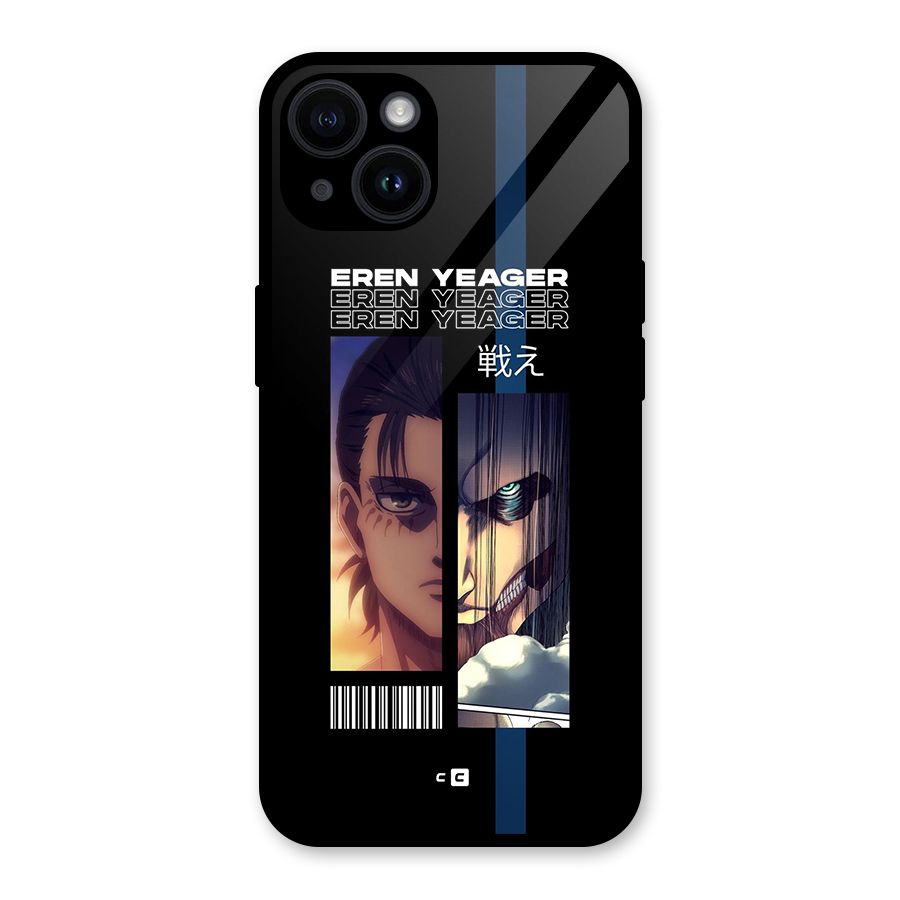Eren Yeager Angry Glass Back Case for iPhone 14