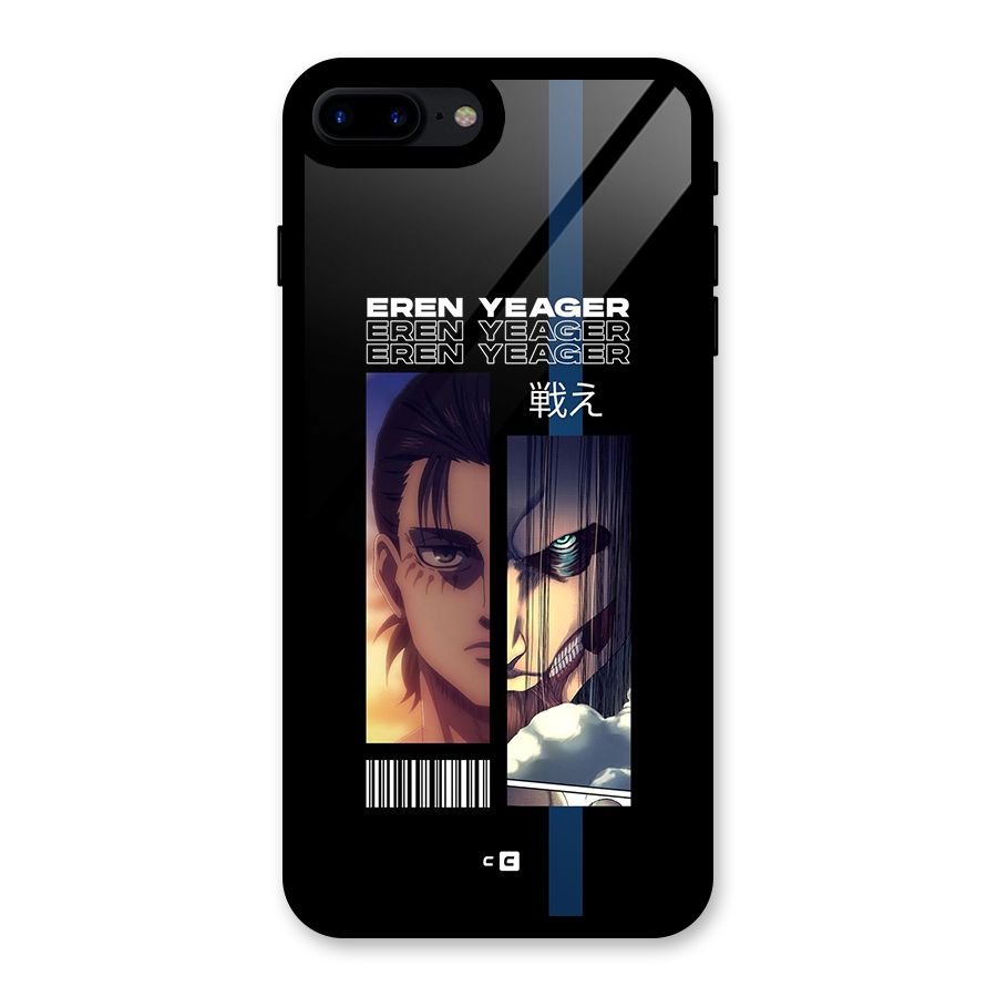 Eren Yeager Angry Glass Back Case for iPhone 7 Plus
