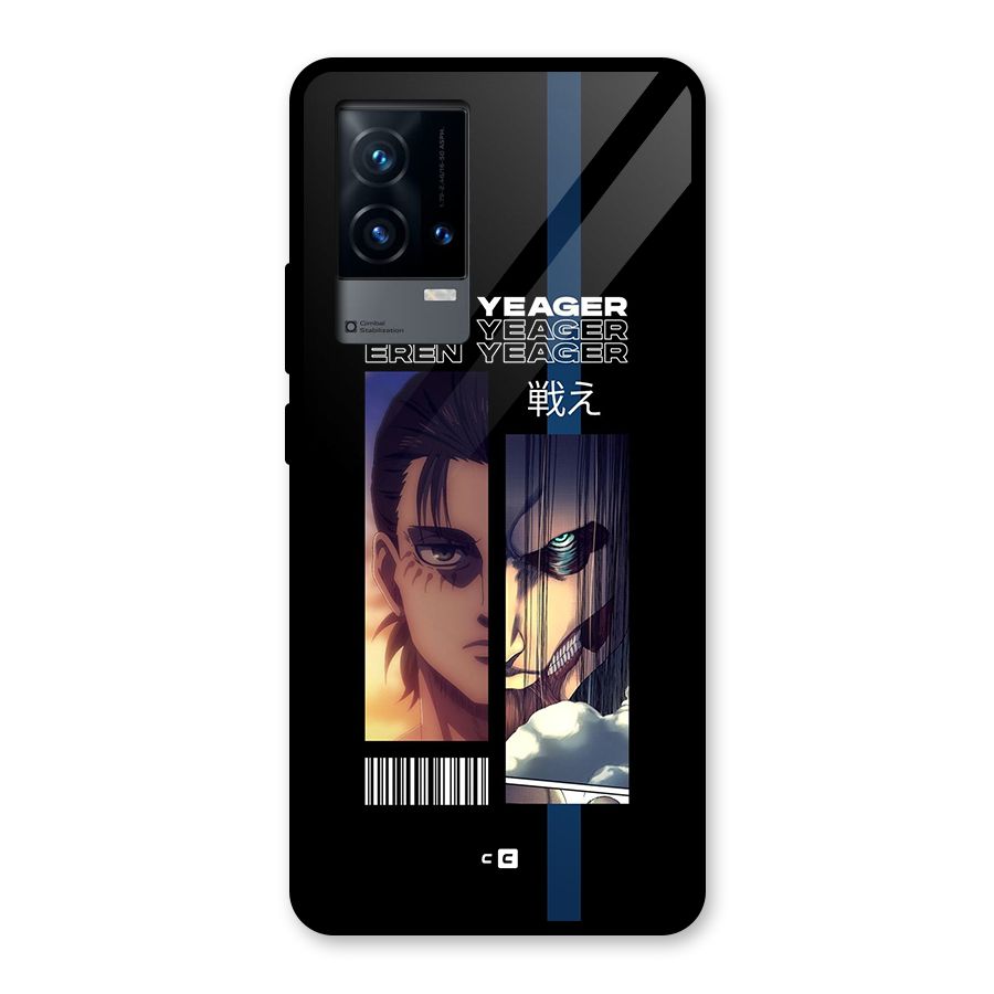 Eren Yeager Angry Glass Back Case for iQOO 9 5G