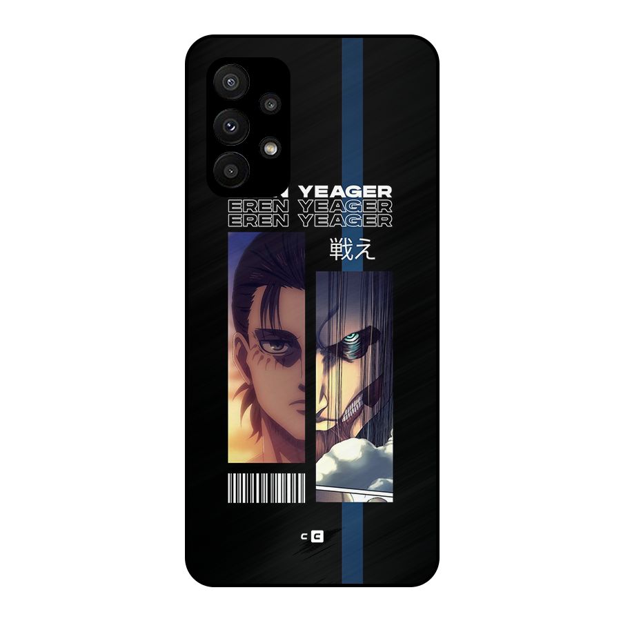 Eren Yeager Angry Metal Back Case for Galaxy A23