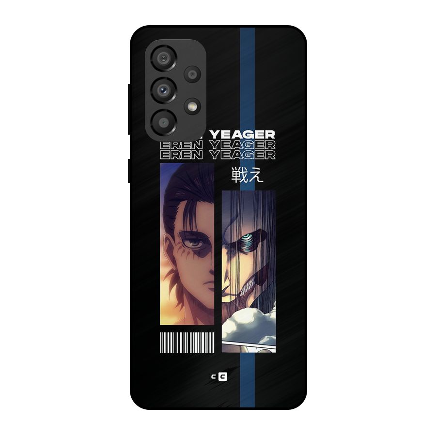Eren Yeager Angry Metal Back Case for Galaxy A33 5G