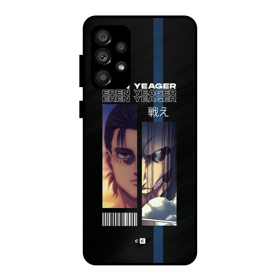 Eren Yeager Angry Metal Back Case for Galaxy A73 5G