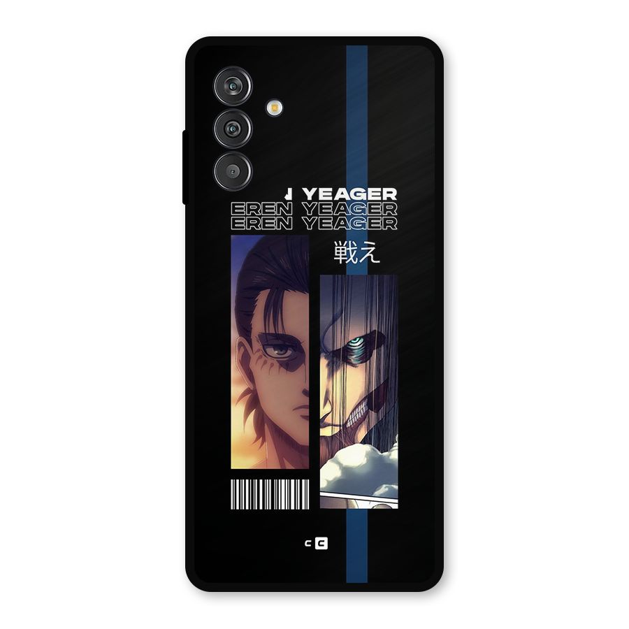 Eren Yeager Angry Metal Back Case for Galaxy M14 5G
