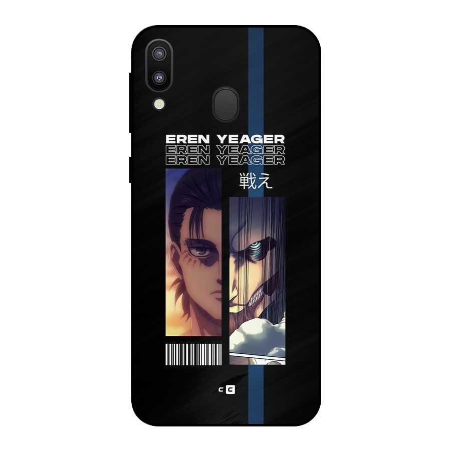Eren Yeager Angry Metal Back Case for Galaxy M20
