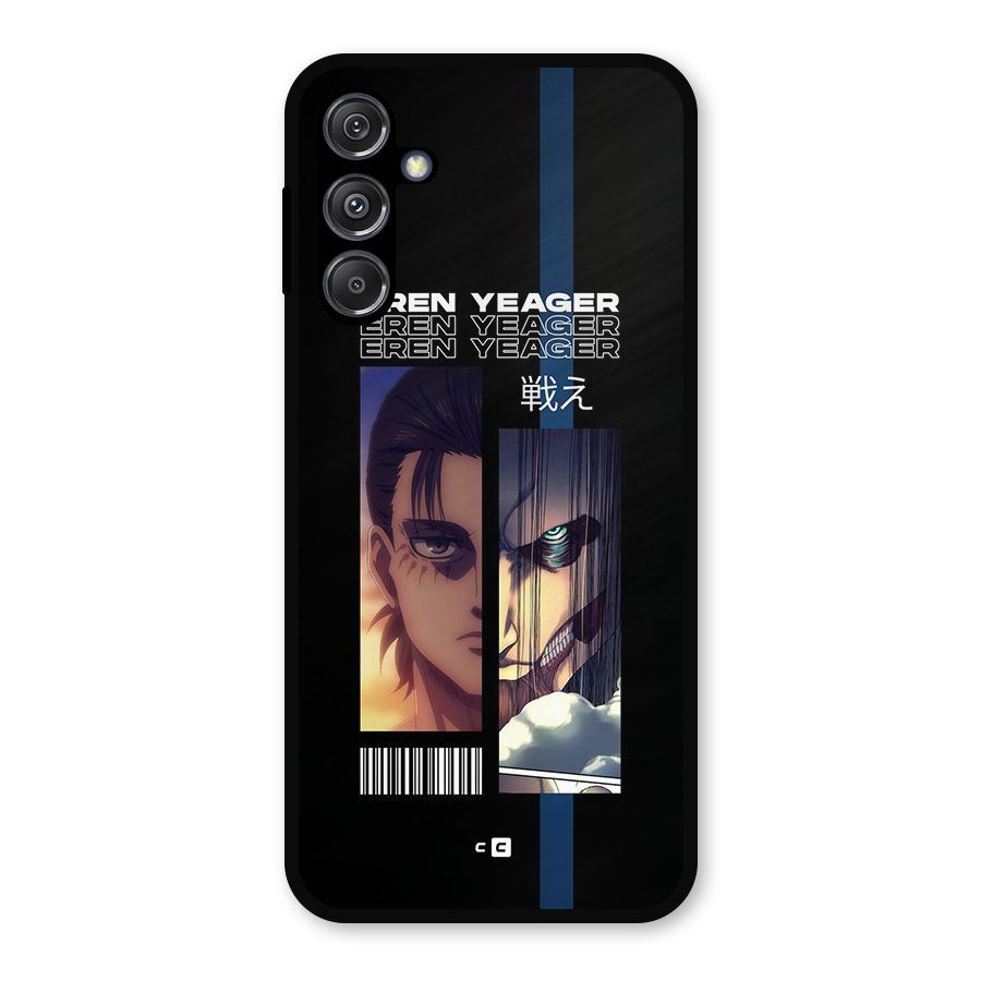 Eren Yeager Angry Metal Back Case for Galaxy M34 5G