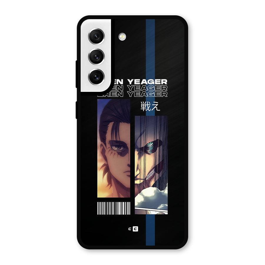 Eren Yeager Angry Metal Back Case for Galaxy S21 FE 5G