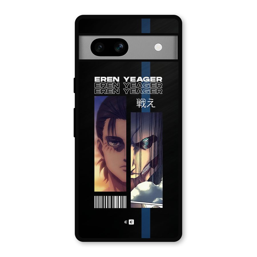 Eren Yeager Angry Metal Back Case for Google Pixel 7a
