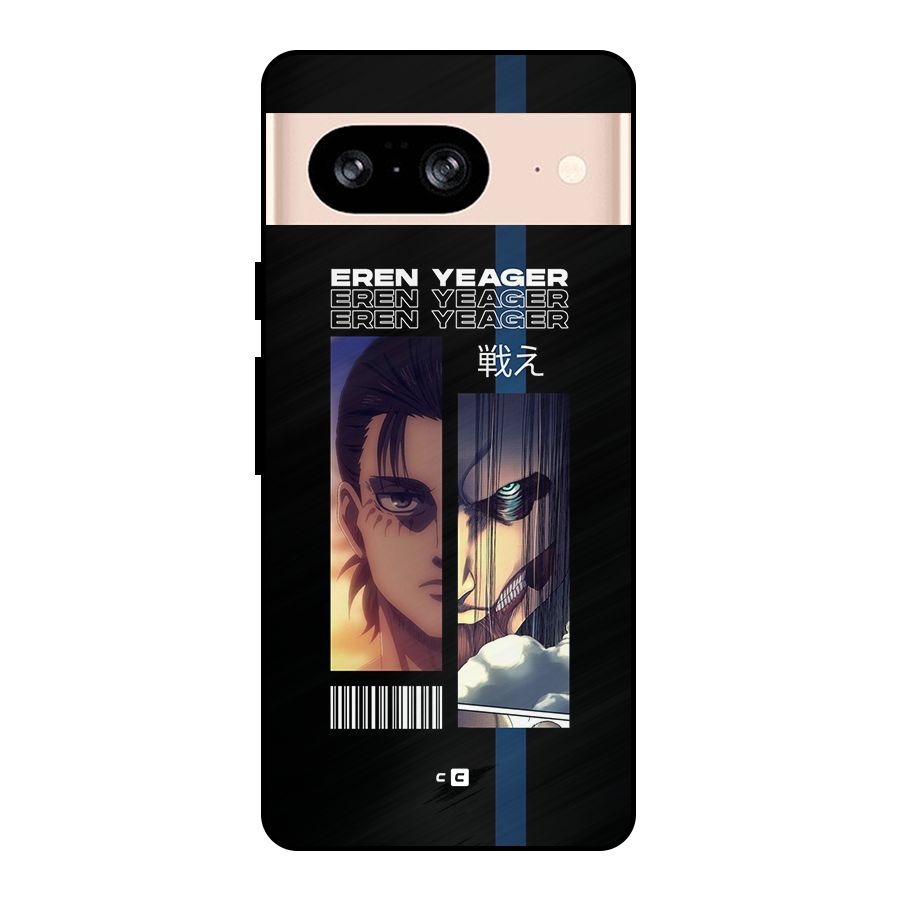 Eren Yeager Angry Metal Back Case for Google Pixel 8