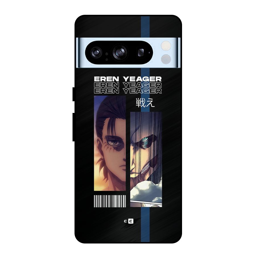 Eren Yeager Angry Metal Back Case for Google Pixel 8 Pro