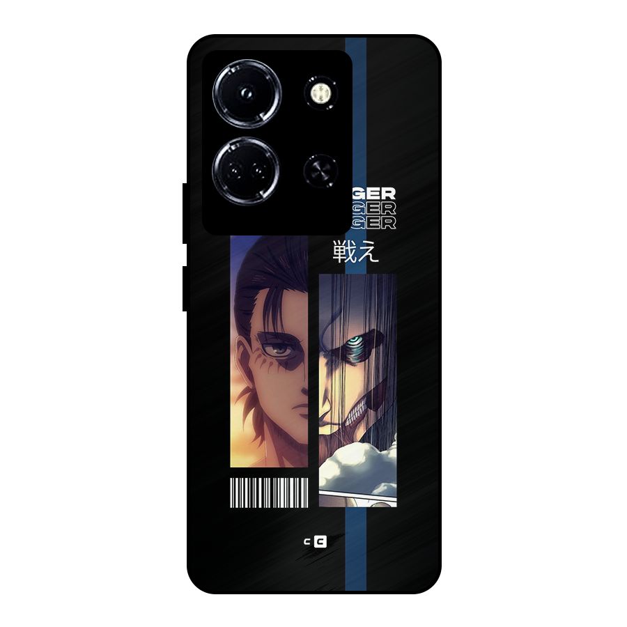 Eren Yeager Angry Metal Back Case for Infinix Note 30 5G