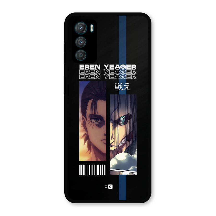 Eren Yeager Angry Metal Back Case for Moto G42