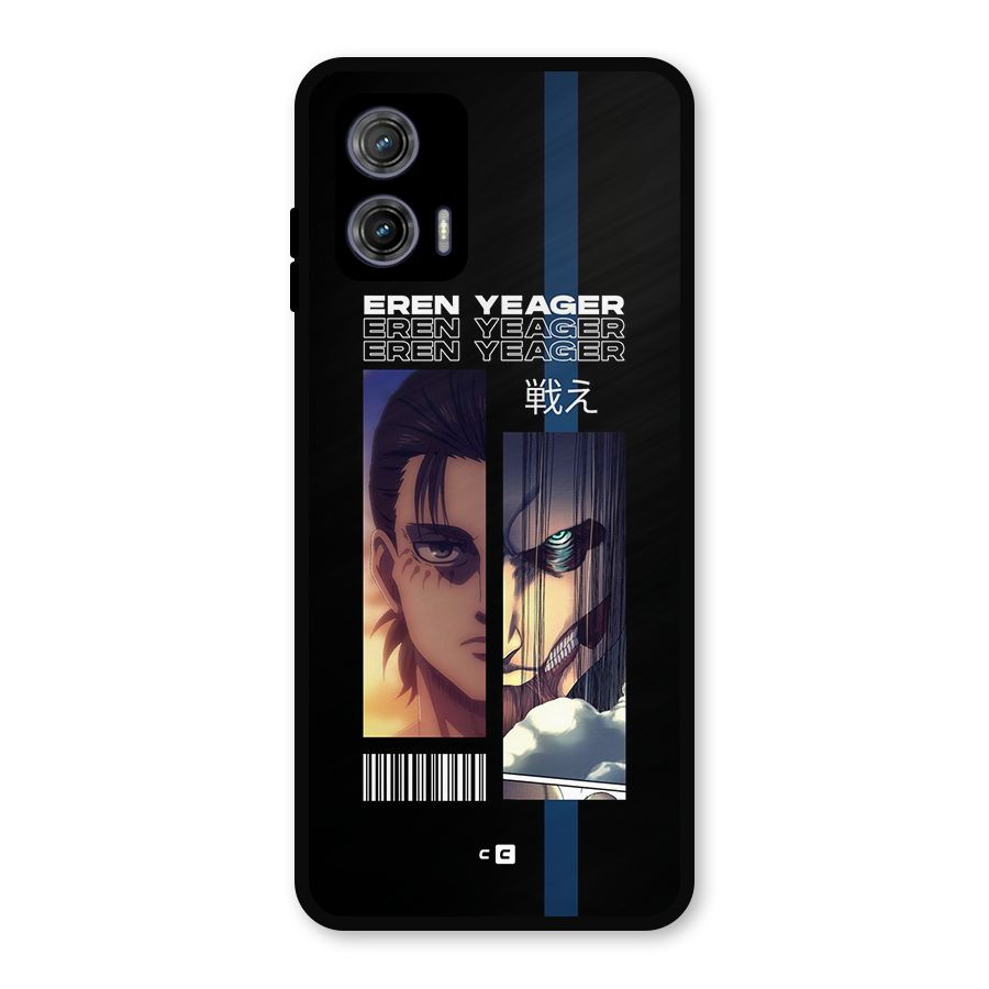 Eren Yeager Angry Metal Back Case for Moto G73